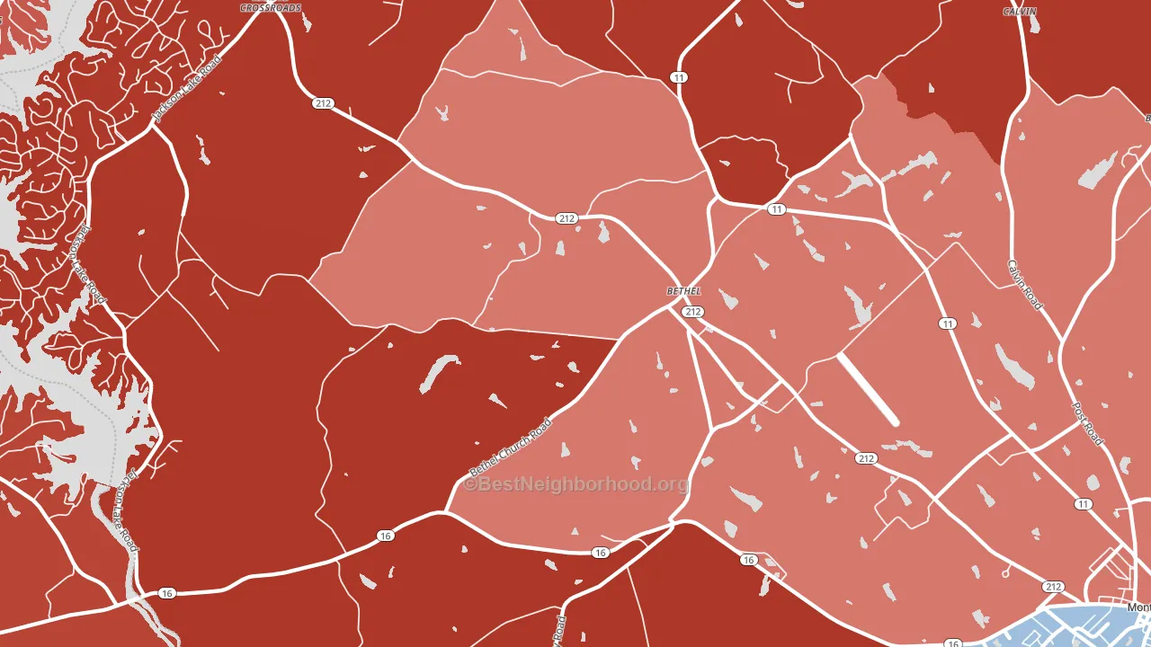 Bethel, GA block-group political-lean map