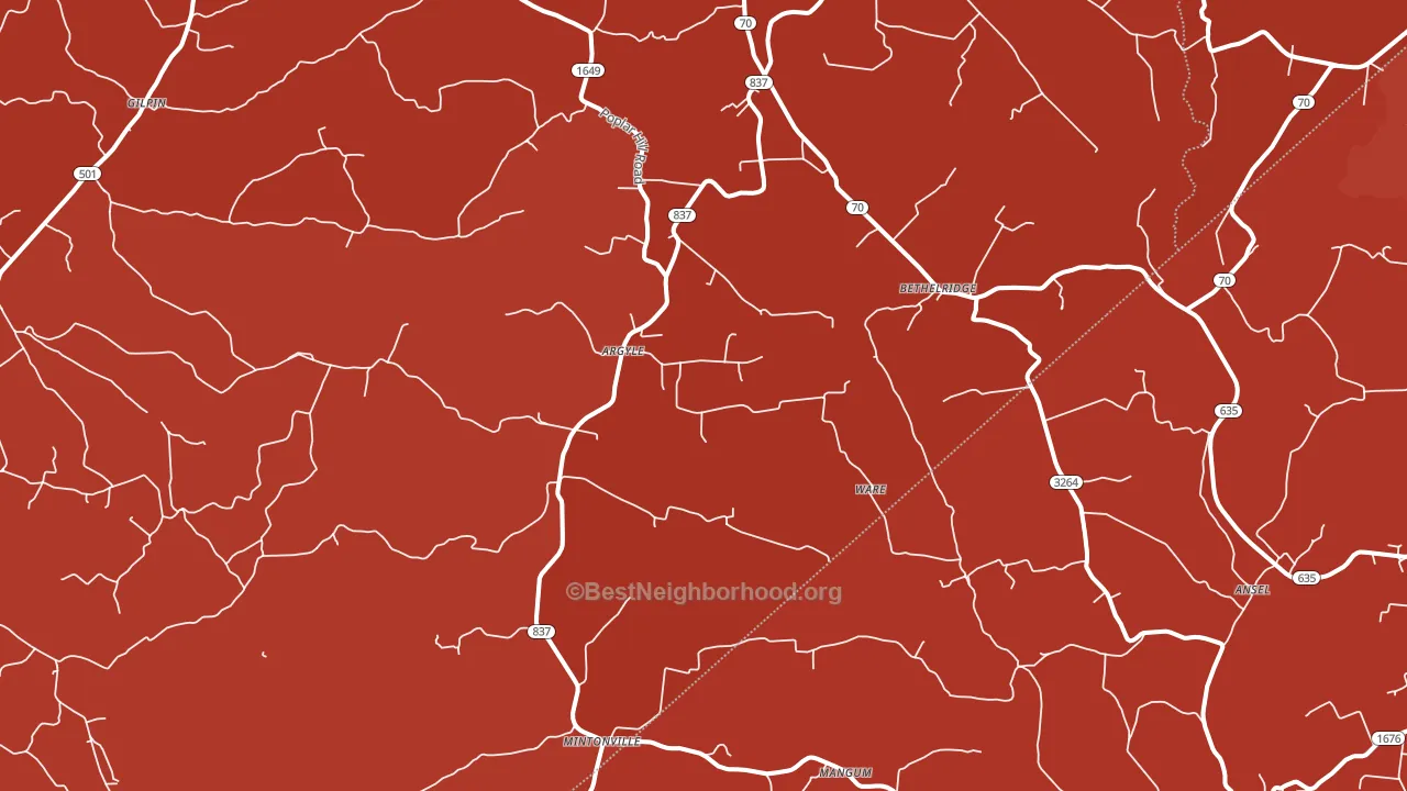 Bethelridge, KY block-group political-lean map