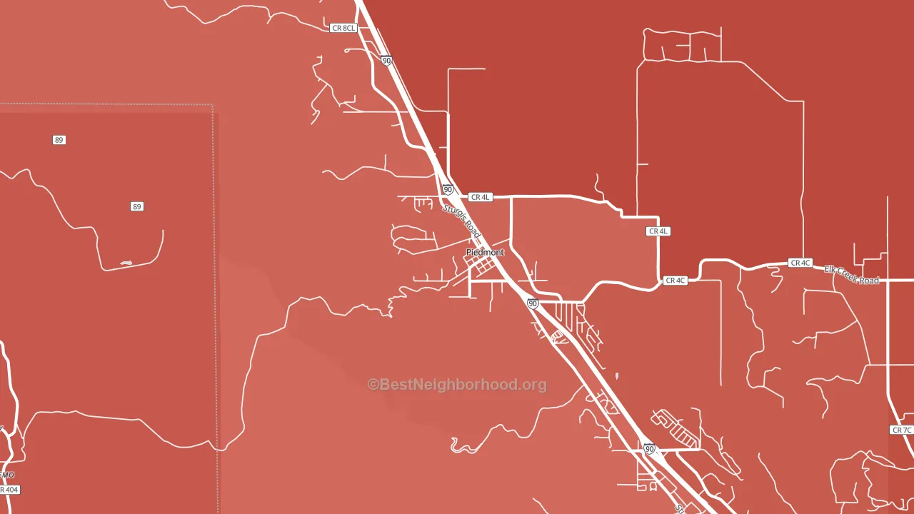 Bethlehem, SD block-group political-lean map