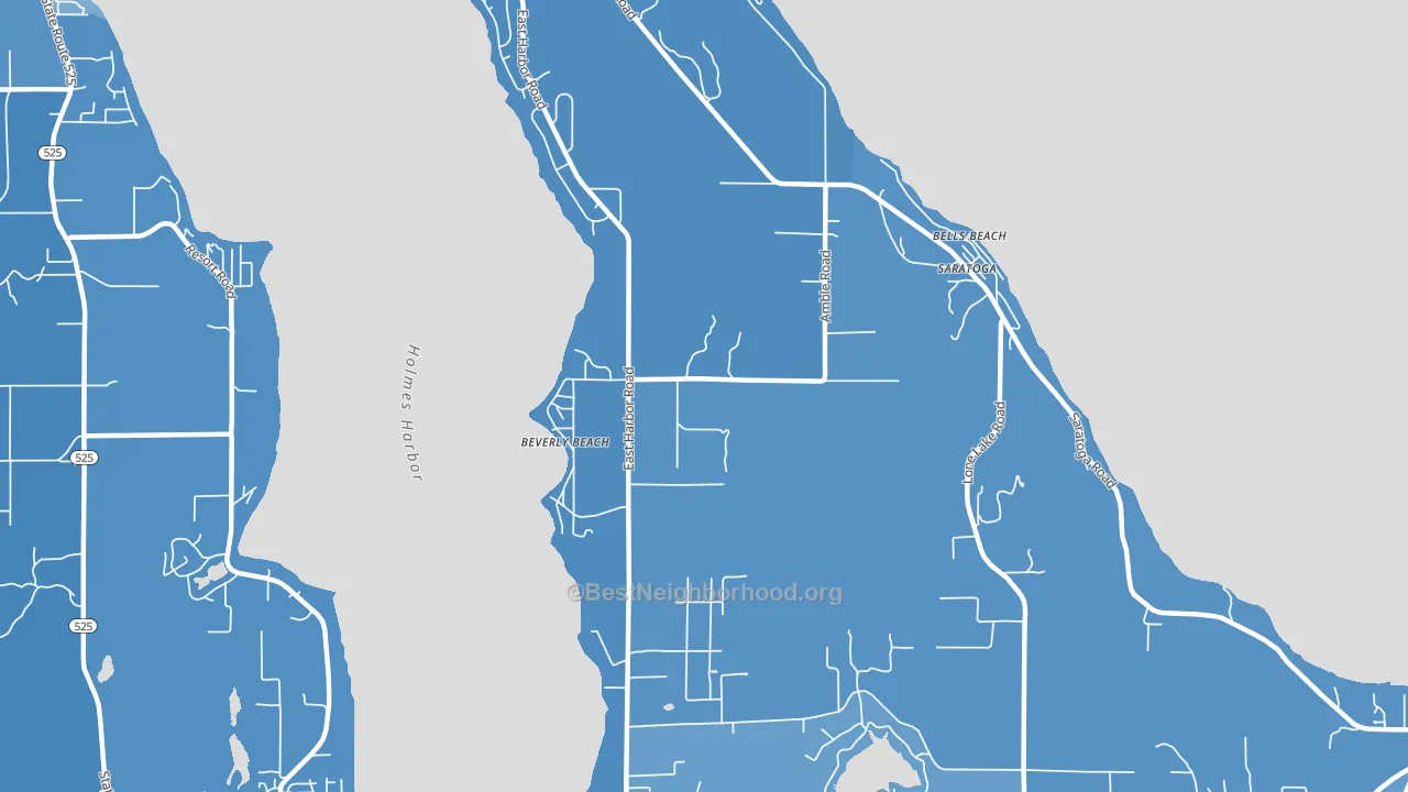 Beverly Beach, WA block-group political-lean map