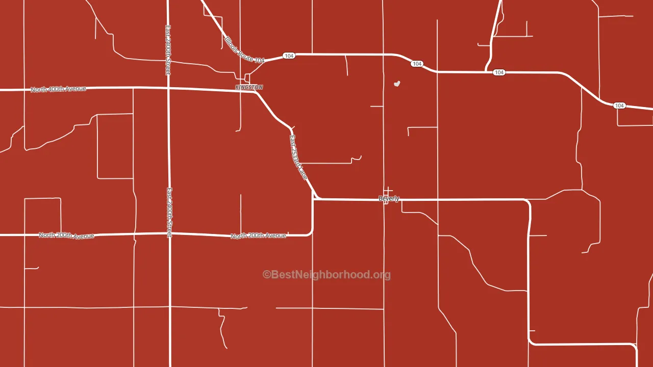 Beverly, IL block-group political-lean map