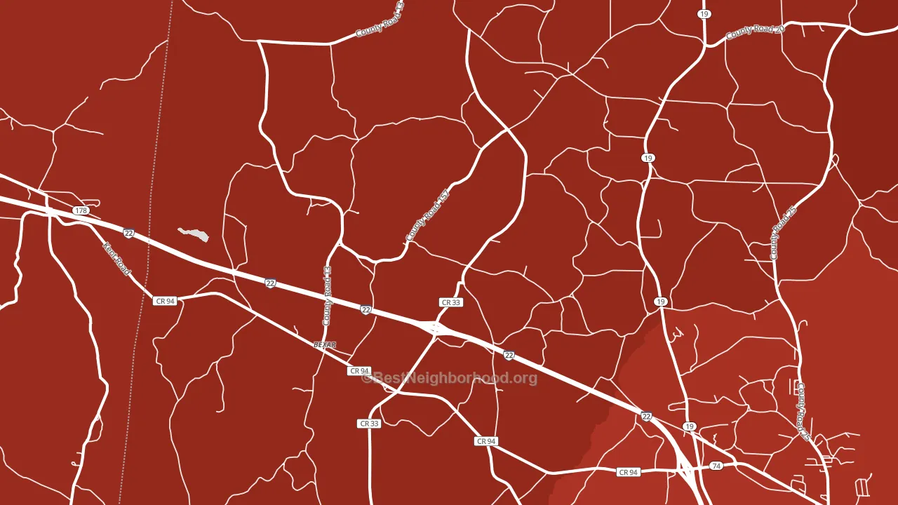 Bexar, AL block-group political-lean map