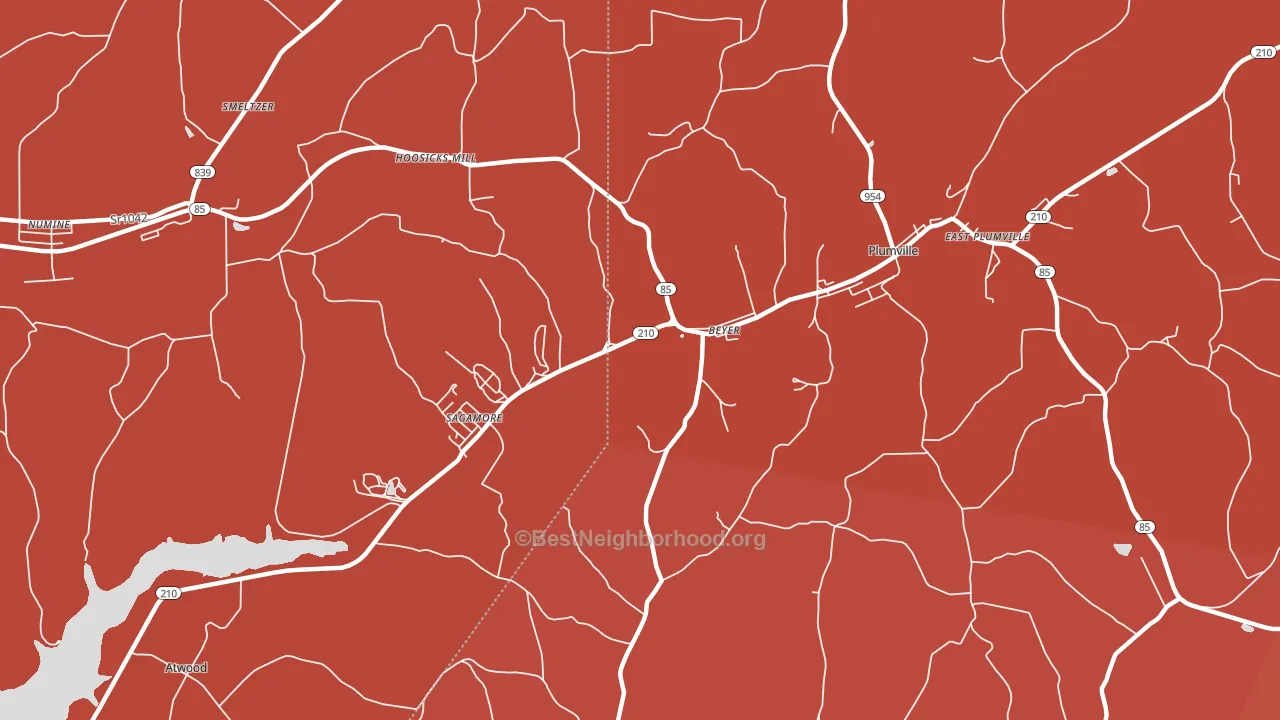 Beyer, PA block-group political-lean map