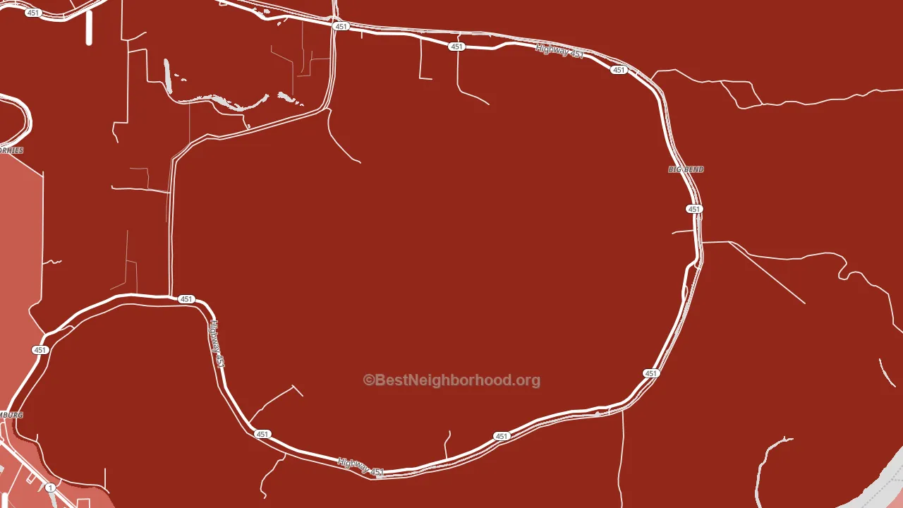 Big Bend, LA block-group political-lean map
