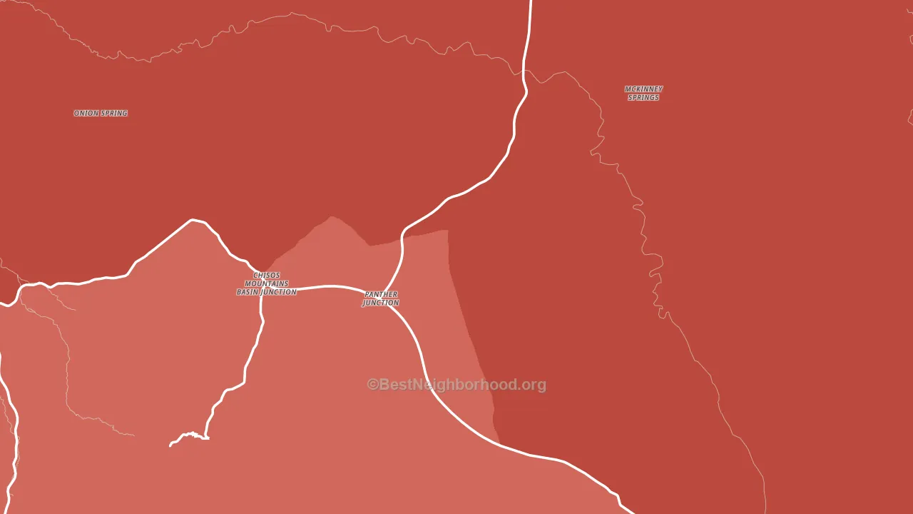Big Bend National Park, TX block-group political-lean map