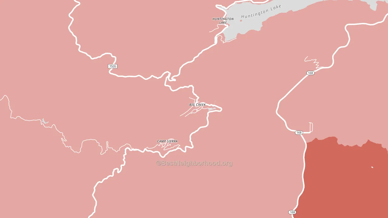 Big Creek, CA block-group political-lean map