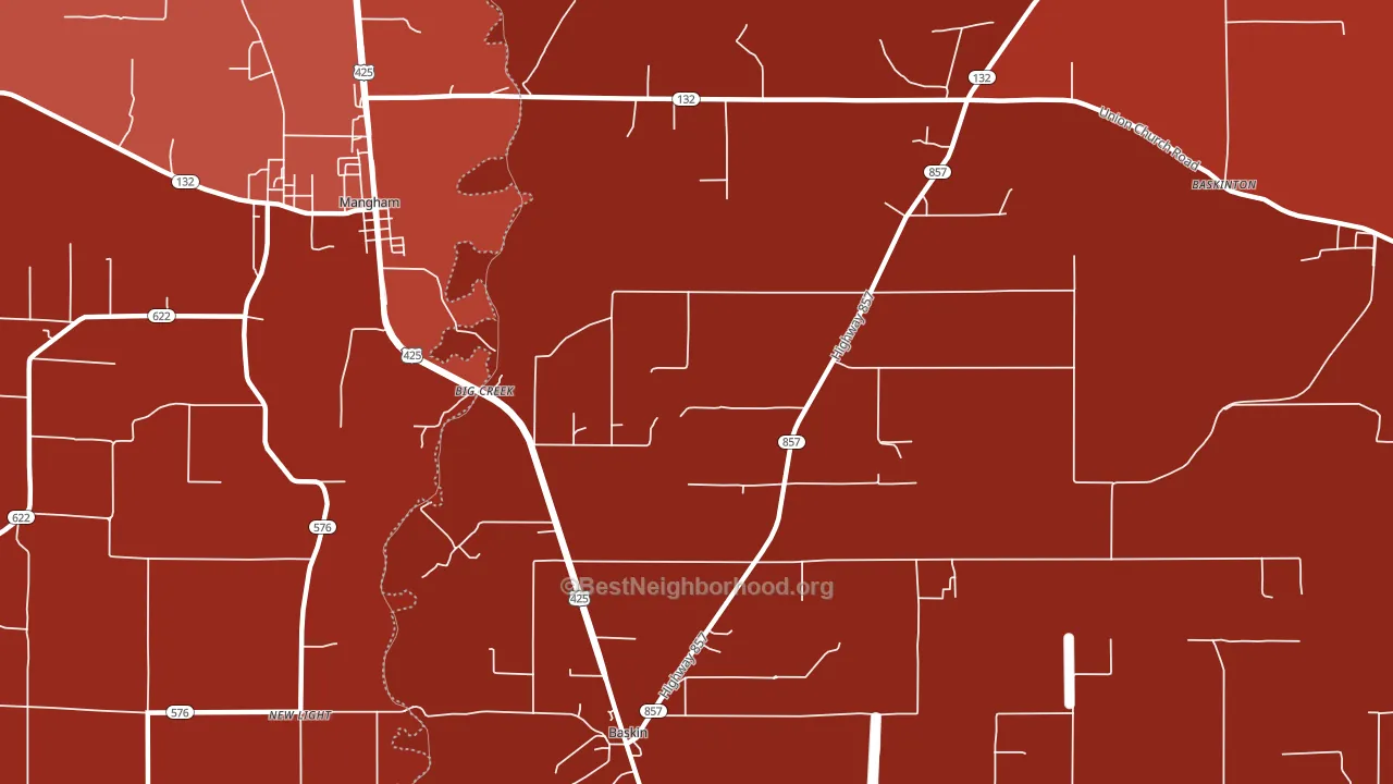 Big Creek, LA block-group political-lean map