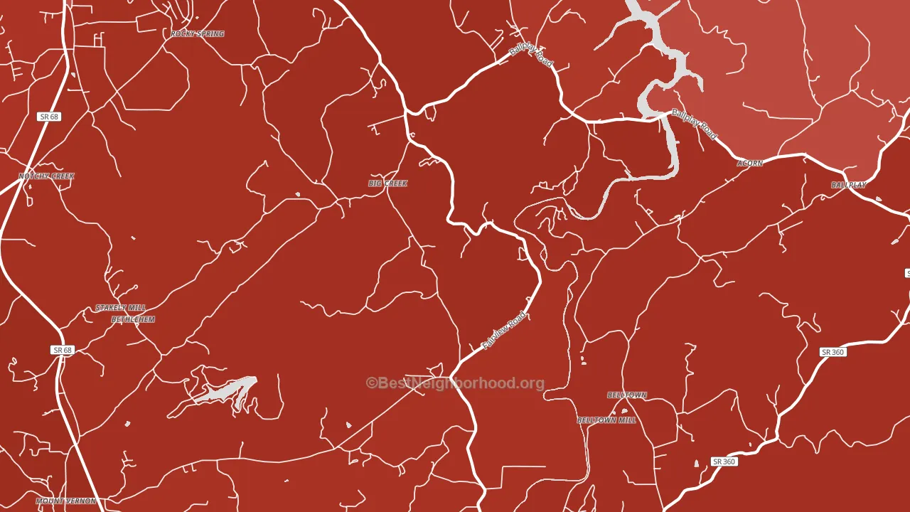 Big Creek, TN block-group political-lean map