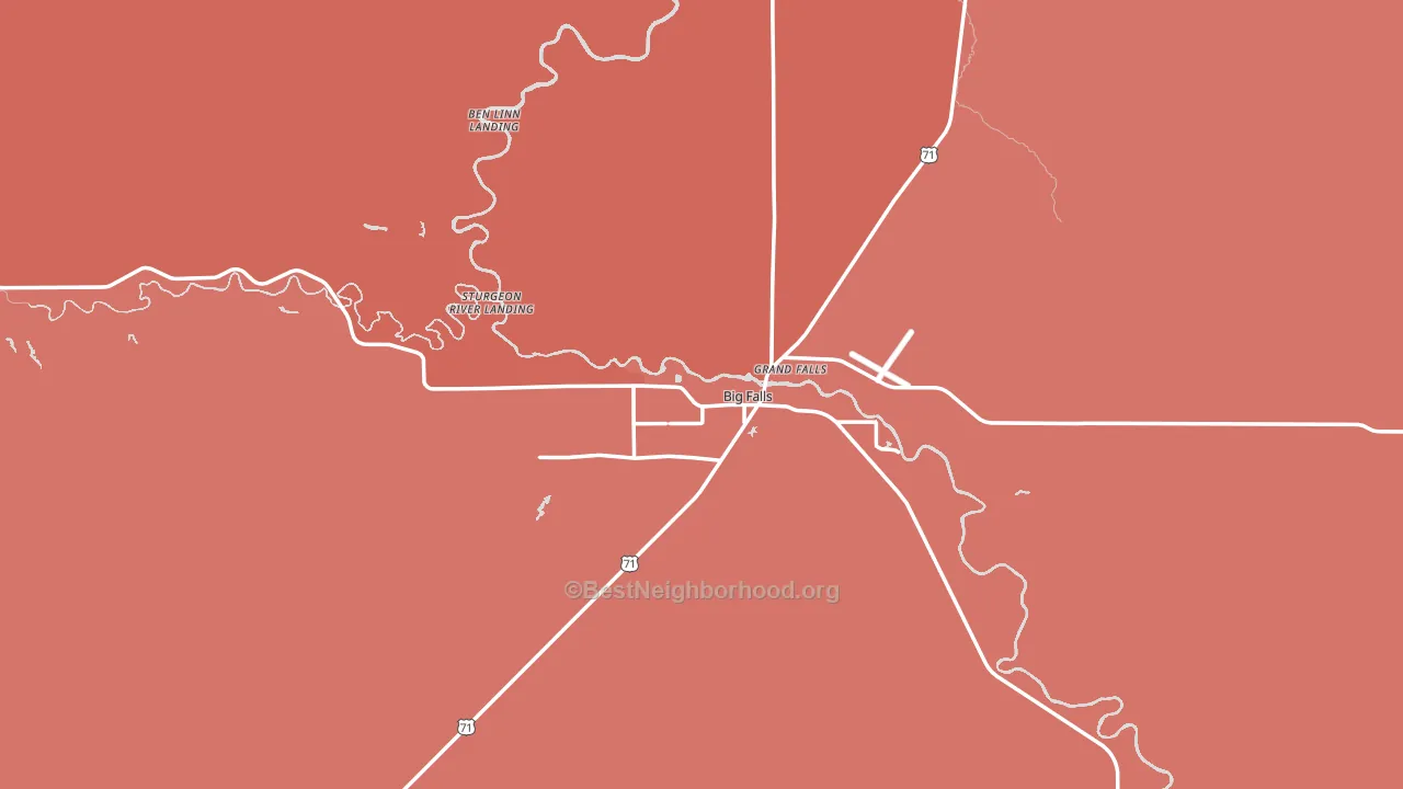 Big Falls, MN block-group political-lean map