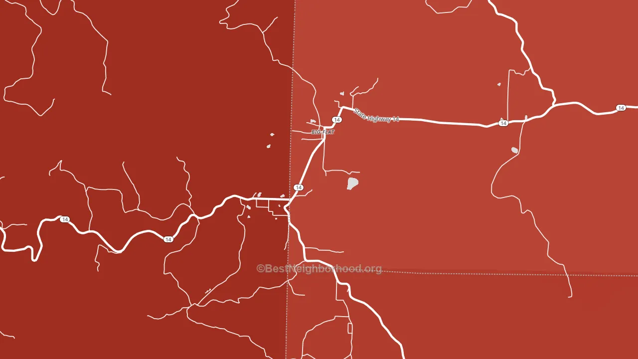 Big Flat, AR block-group political-lean map