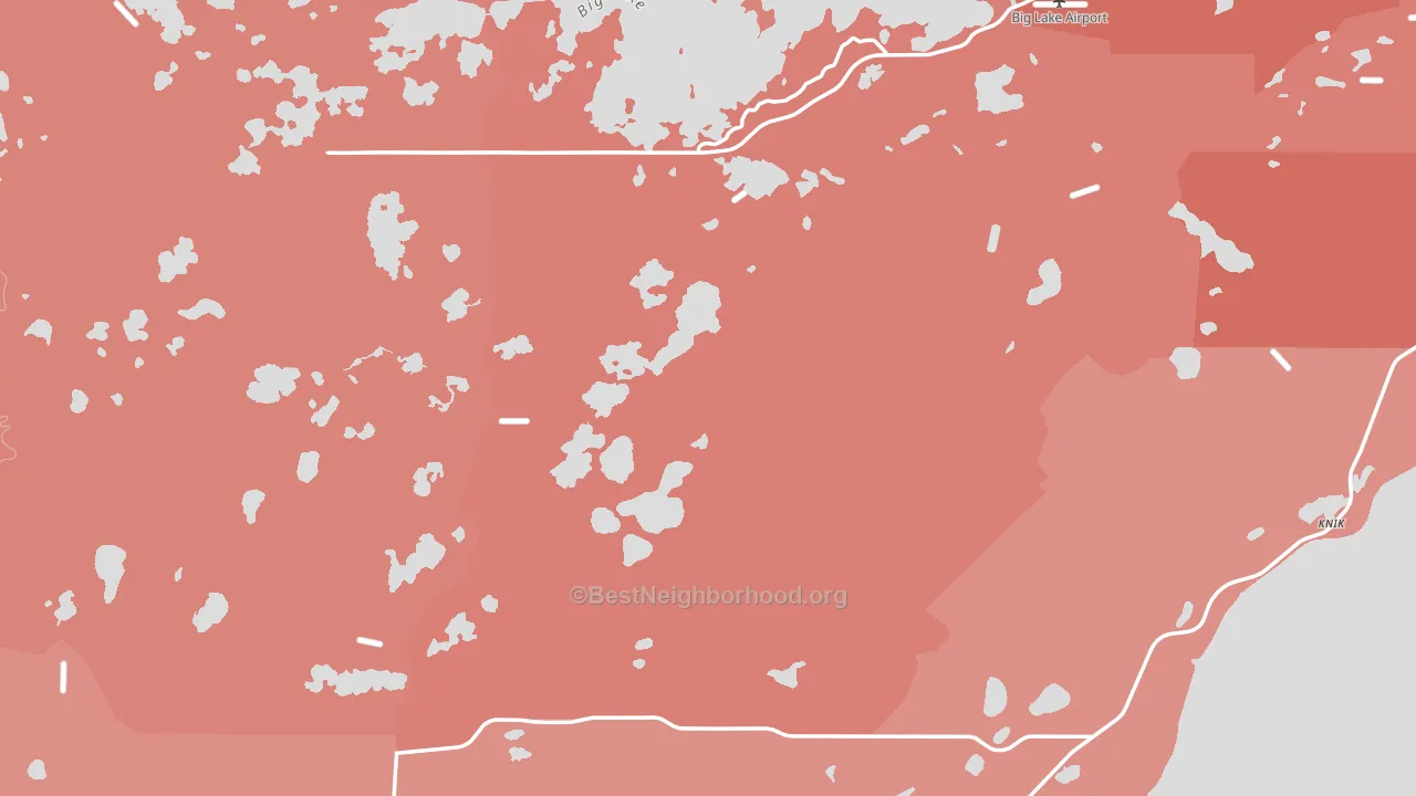 Big Lake, AK block-group political-lean map