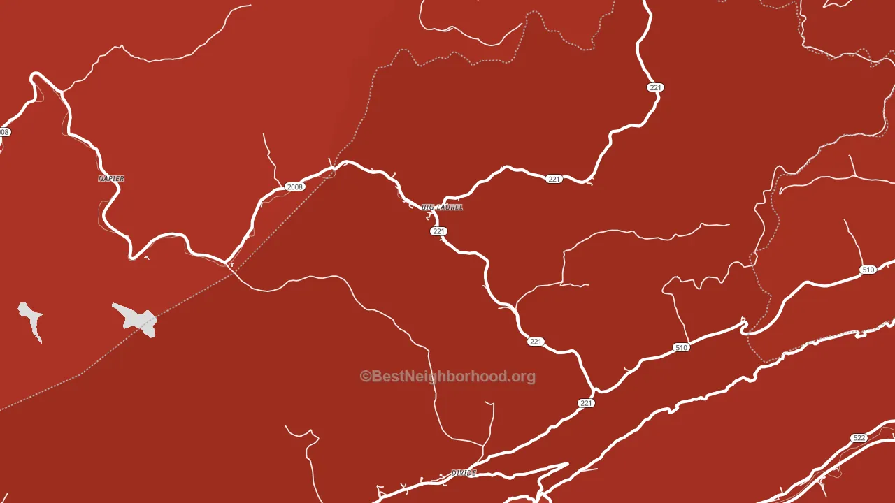 Big Laurel, KY block-group political-lean map