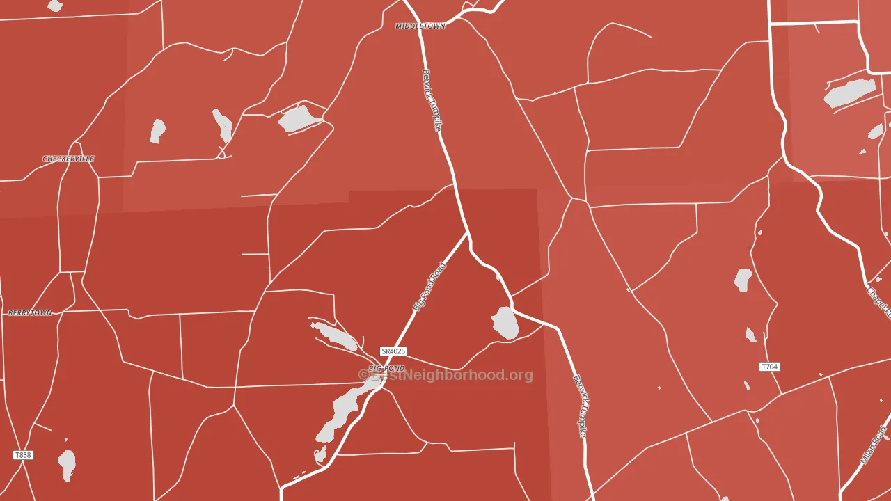 Big Pond, PA block-group political-lean map