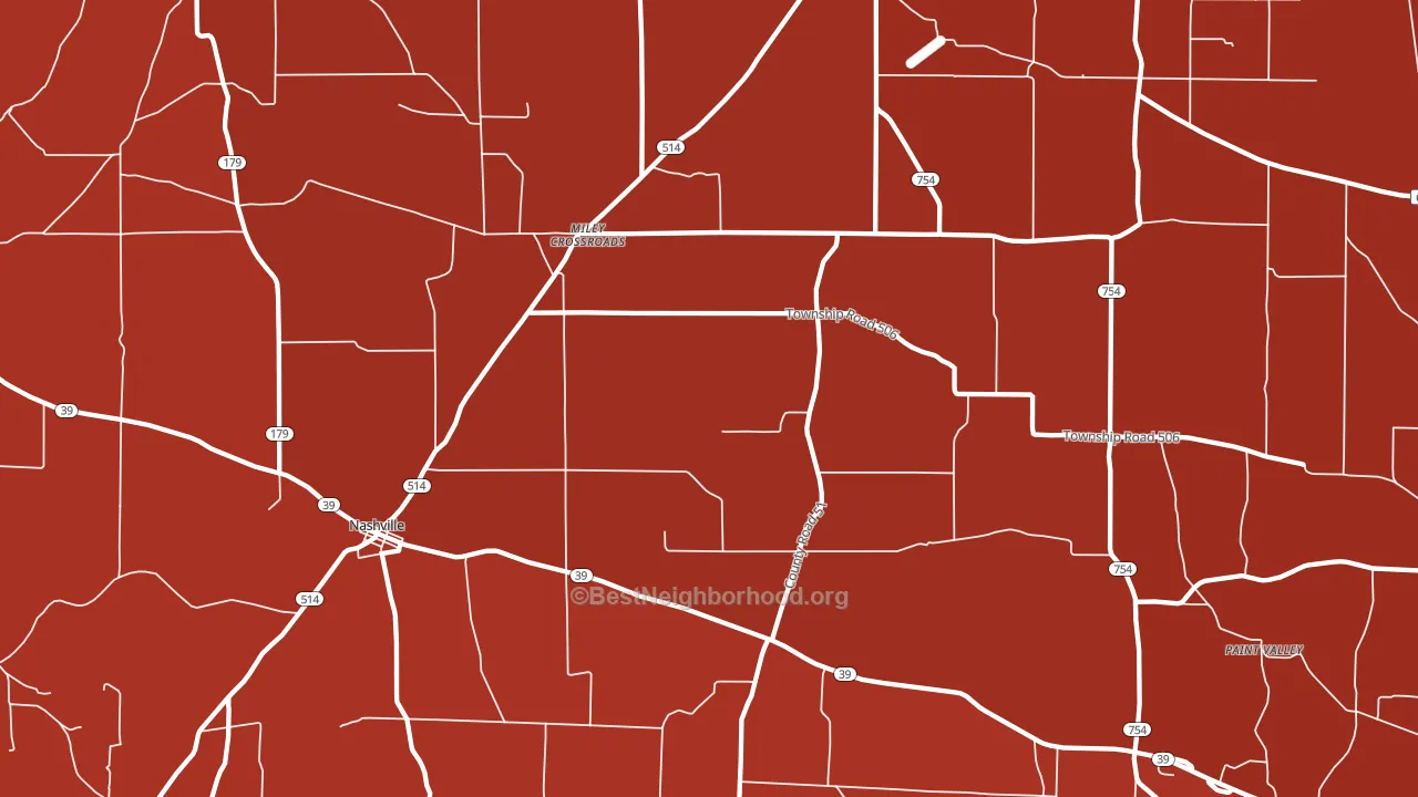 Big Prairie, OH block-group political-lean map
