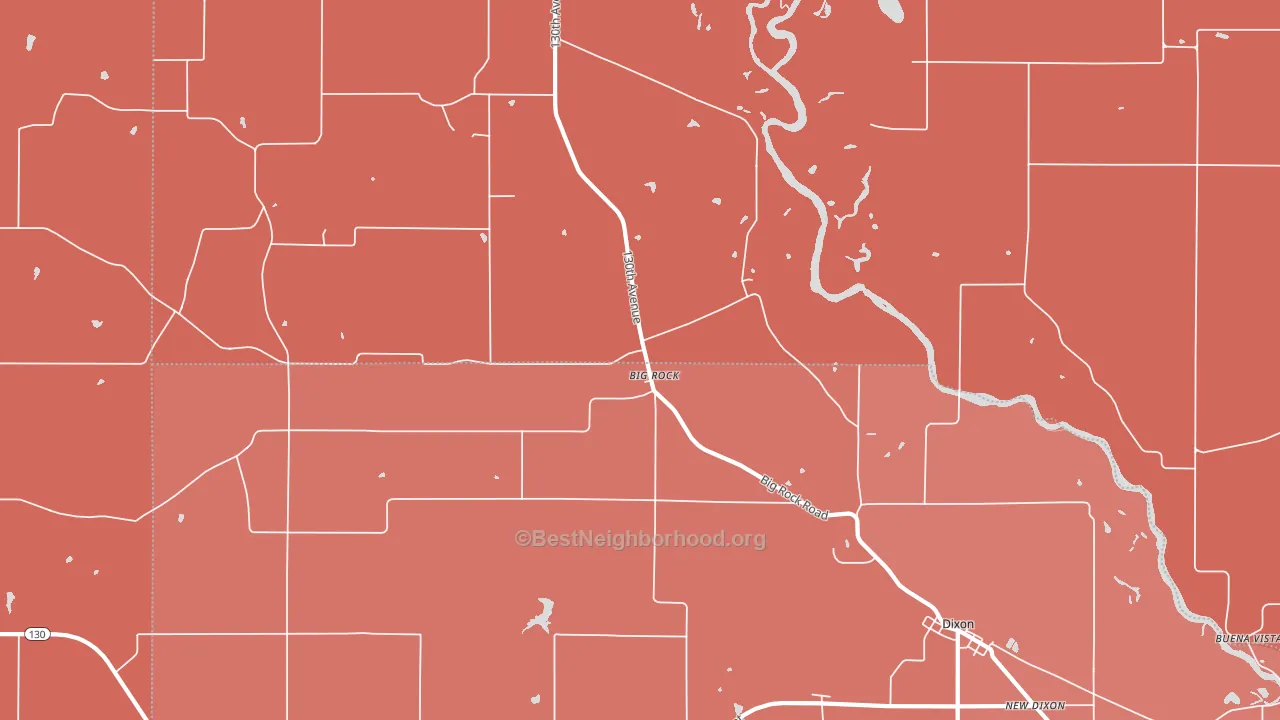 Big Rock, IA block-group political-lean map