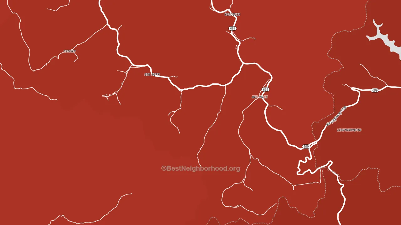 Big Rock, KY block-group political-lean map