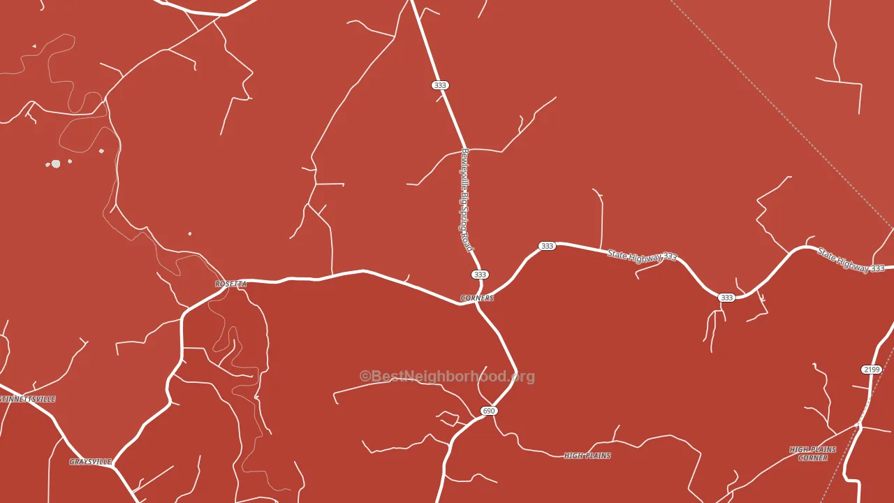 Big Spring, KY block-group political-lean map