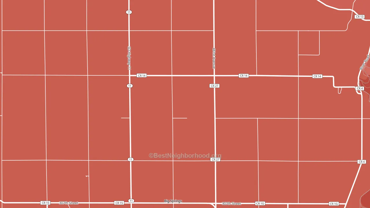 Big Springs, SD block-group political-lean map