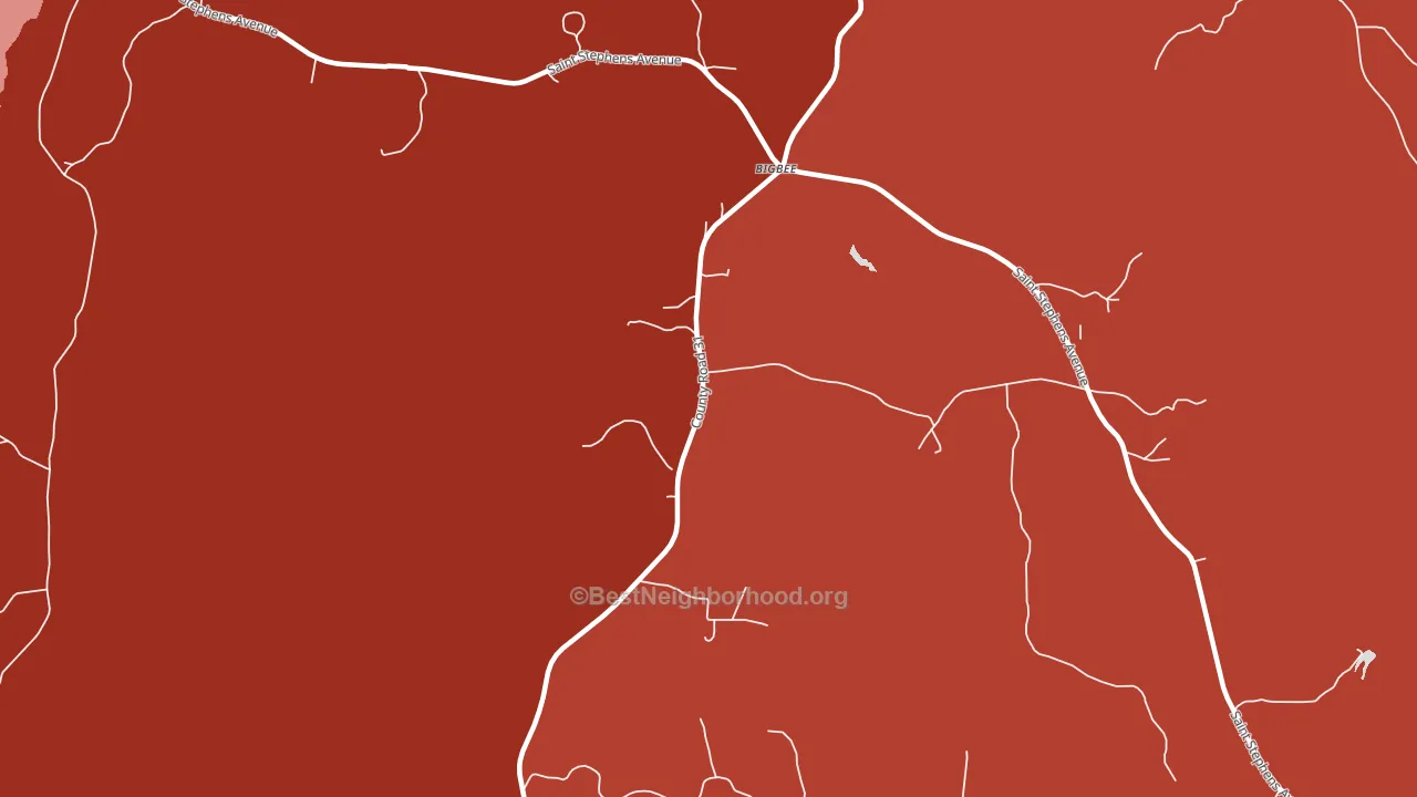 Bigbee, AL block-group political-lean map