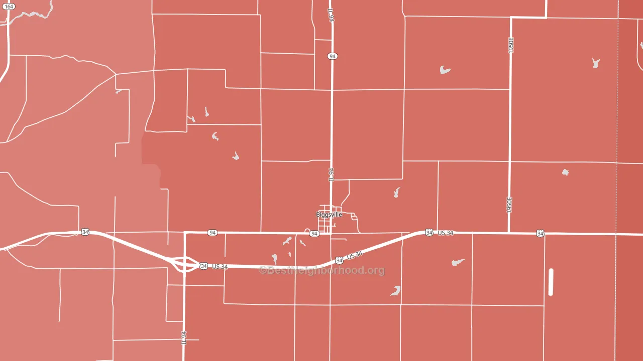 Biggsville, IL block-group political-lean map