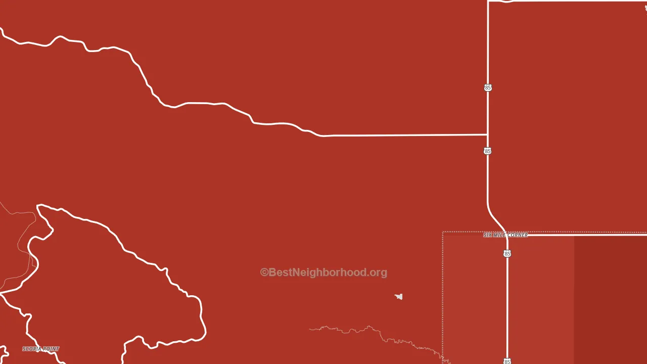 Billings County, ND block-group political-lean map