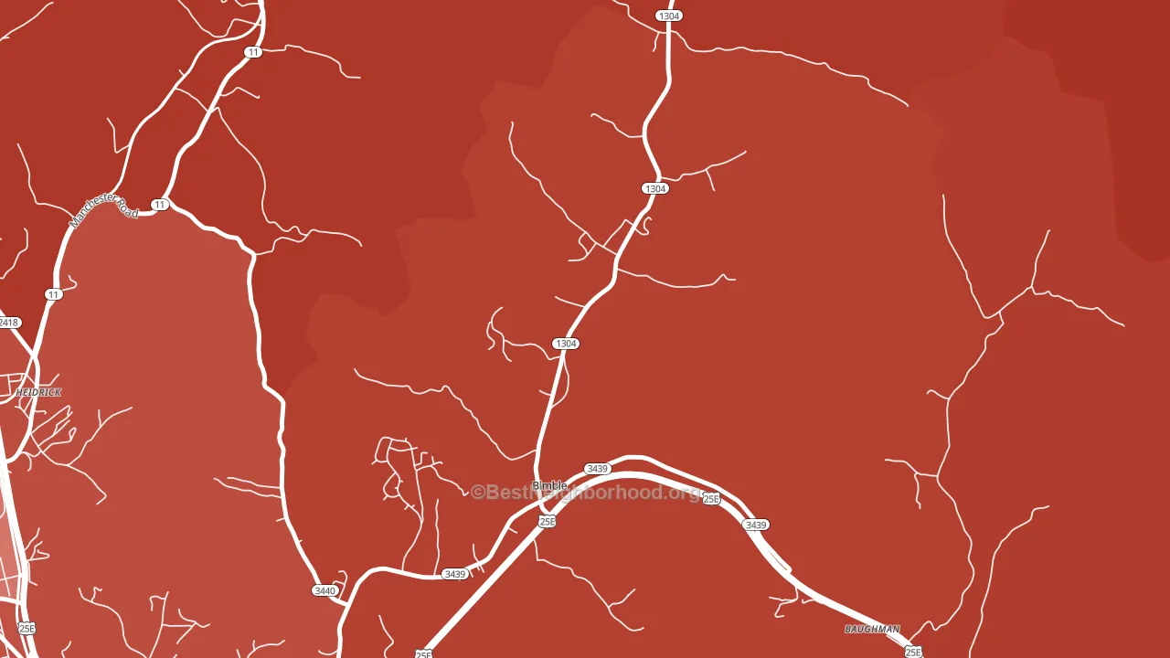 Bimble, KY block-group political-lean map
