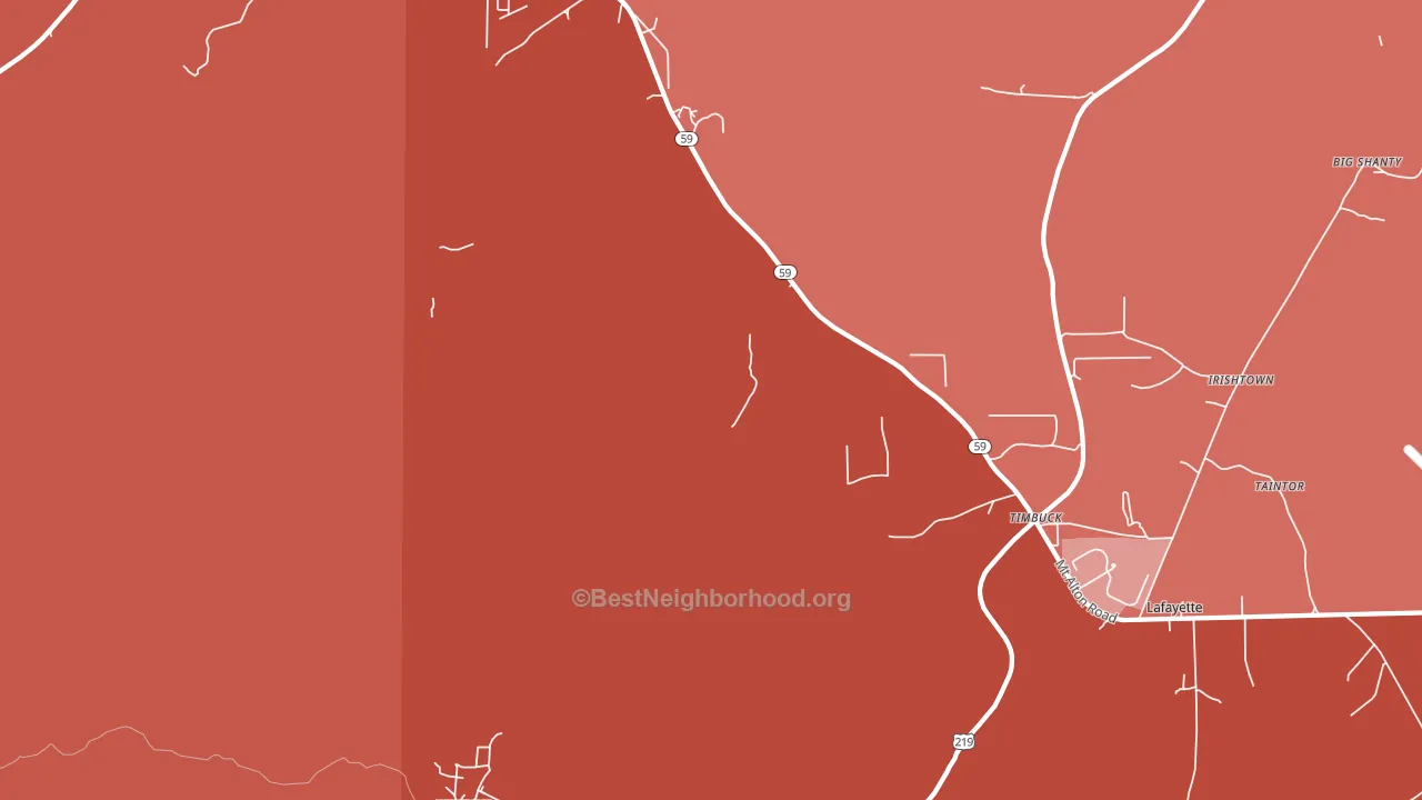 Bingham, PA block-group political-lean map