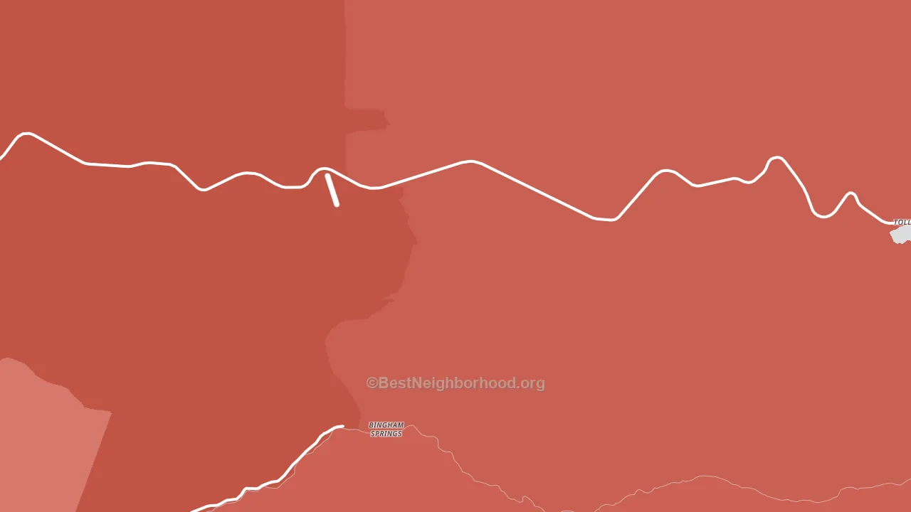Bingham Springs, OR block-group political-lean map