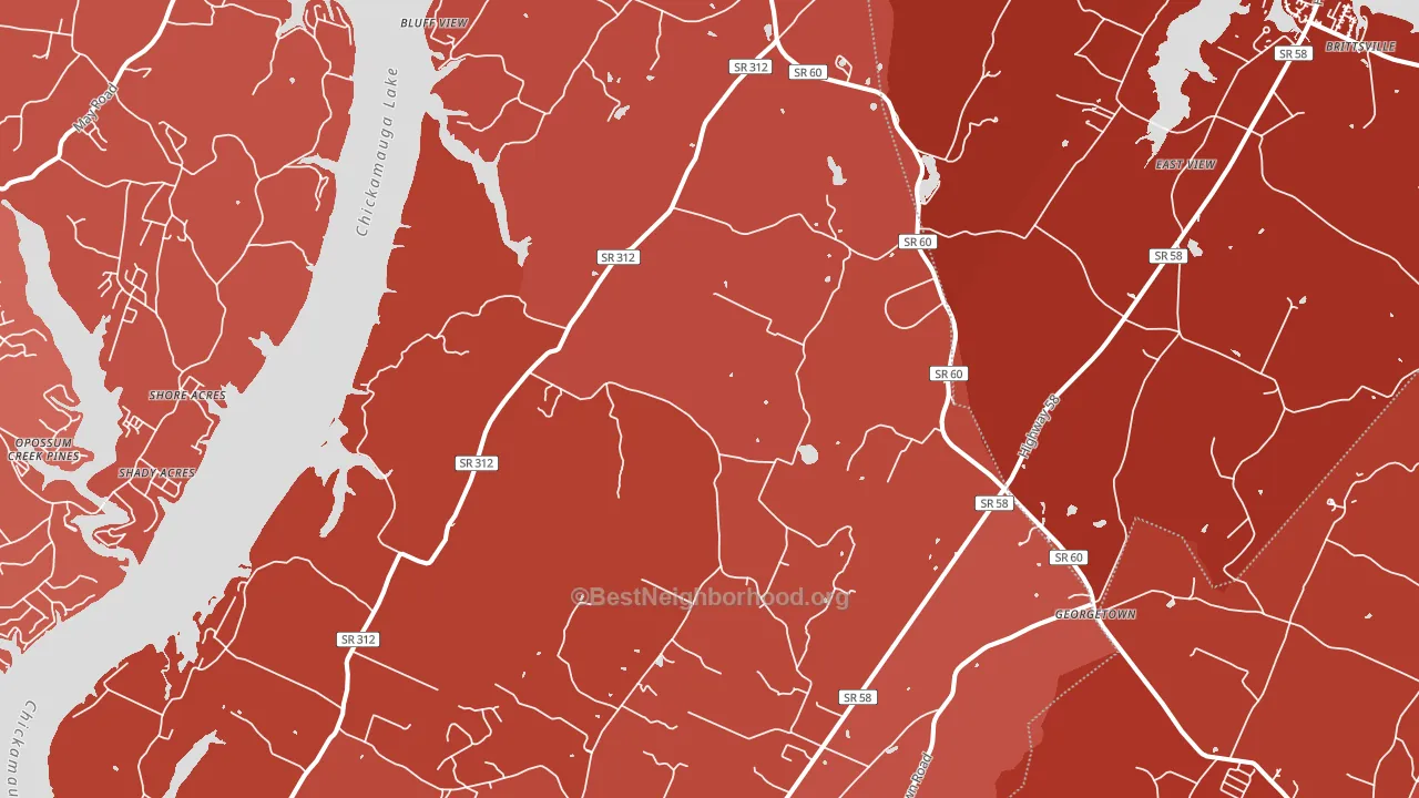 Birchwood, TN block-group political-lean map