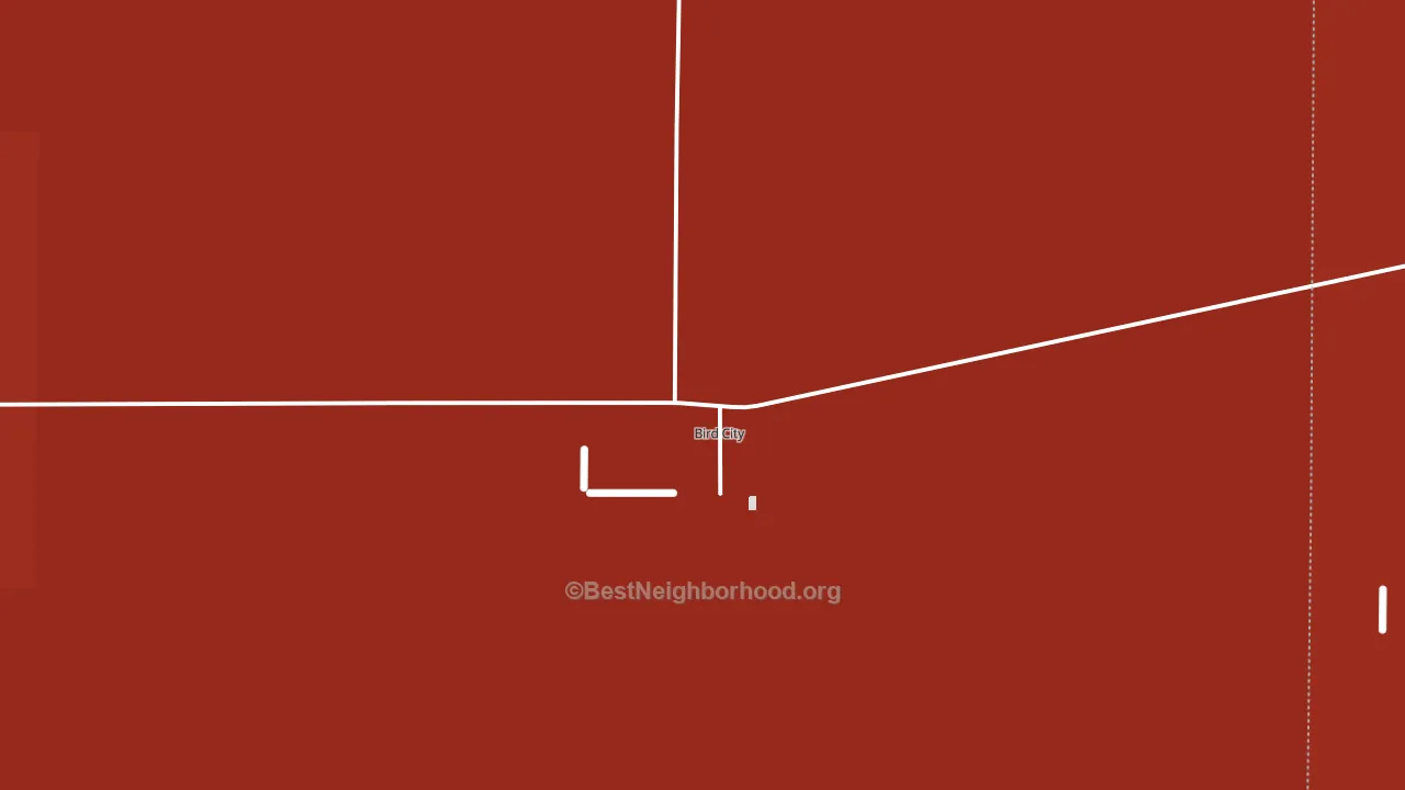Bird City, KS block-group political-lean map