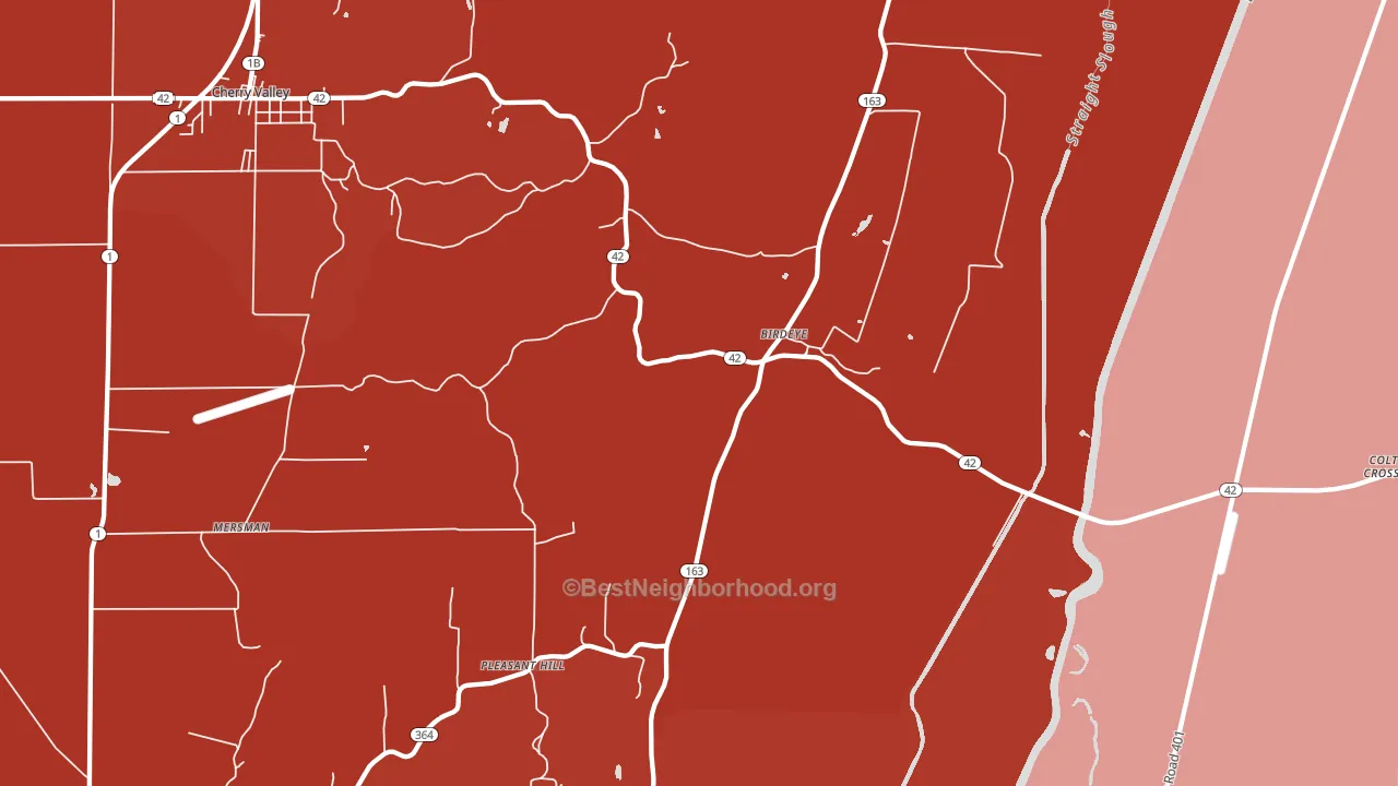 Birdeye, AR block-group political-lean map