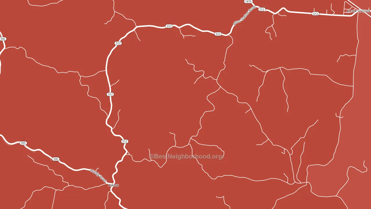 Birdie, KY block-group political-lean map