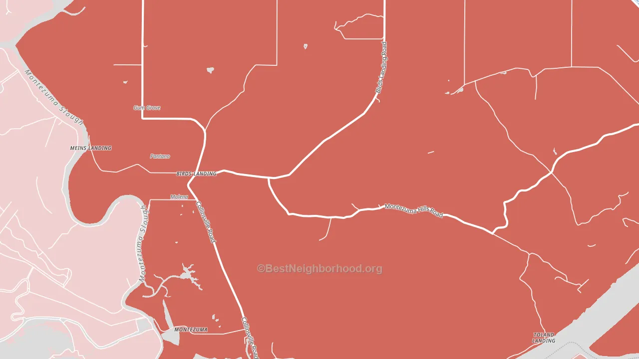 Birds Landing, CA block-group political-lean map