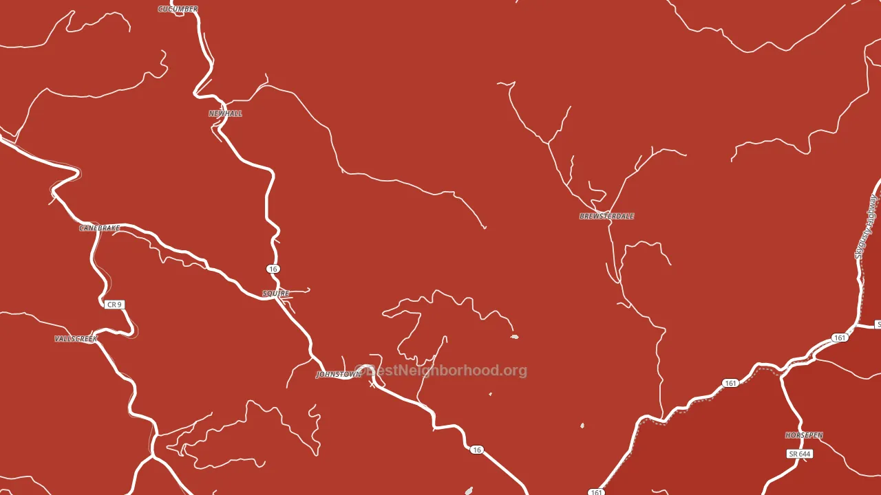 Bishop, WV block-group political-lean map