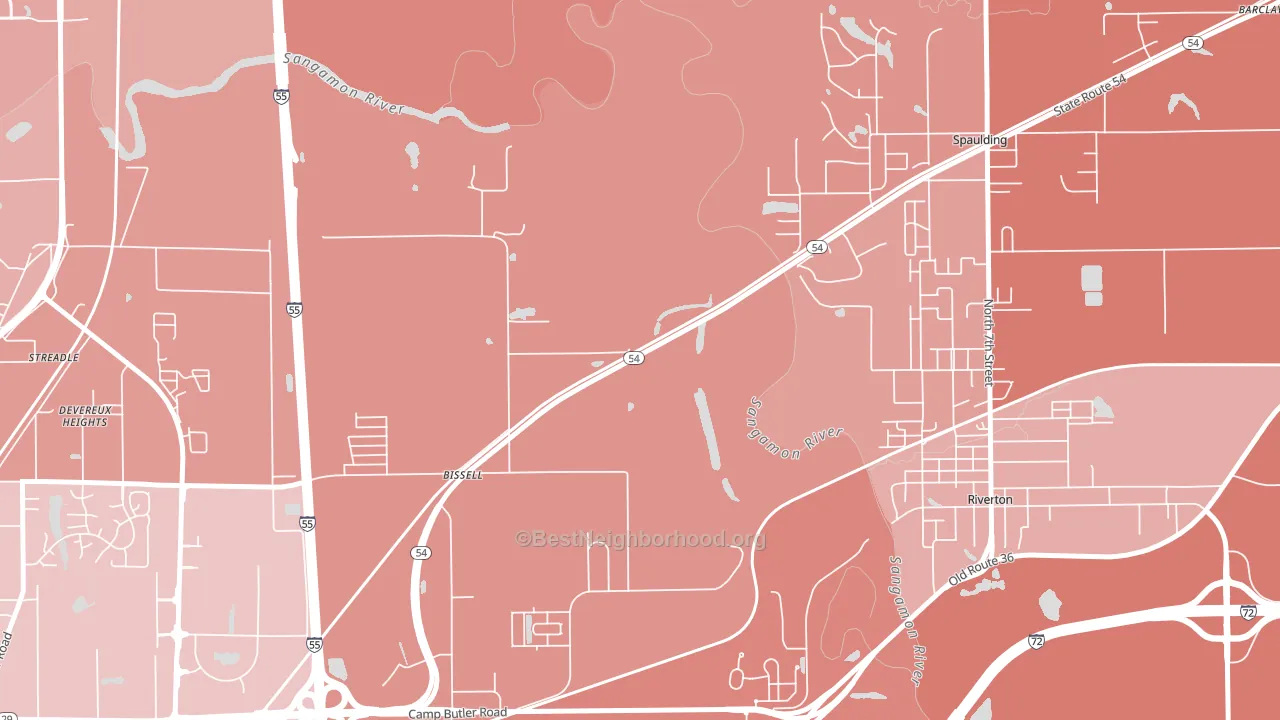 Bissell, IL block-group political-lean map