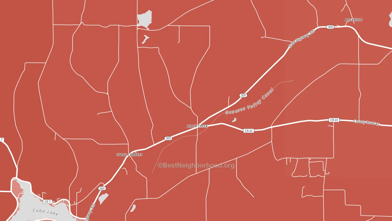Black Creek, NY block-group political-lean map