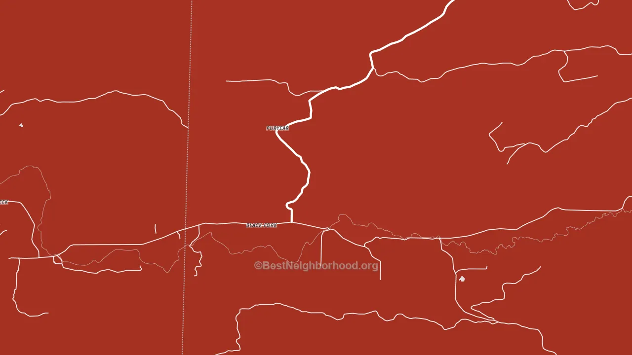 Black Fork, AR block-group political-lean map