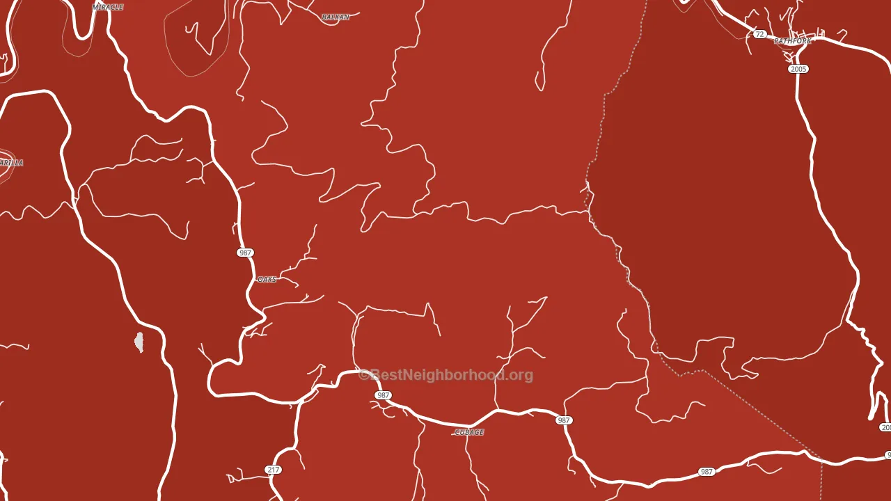 Black Snake, KY block-group political-lean map