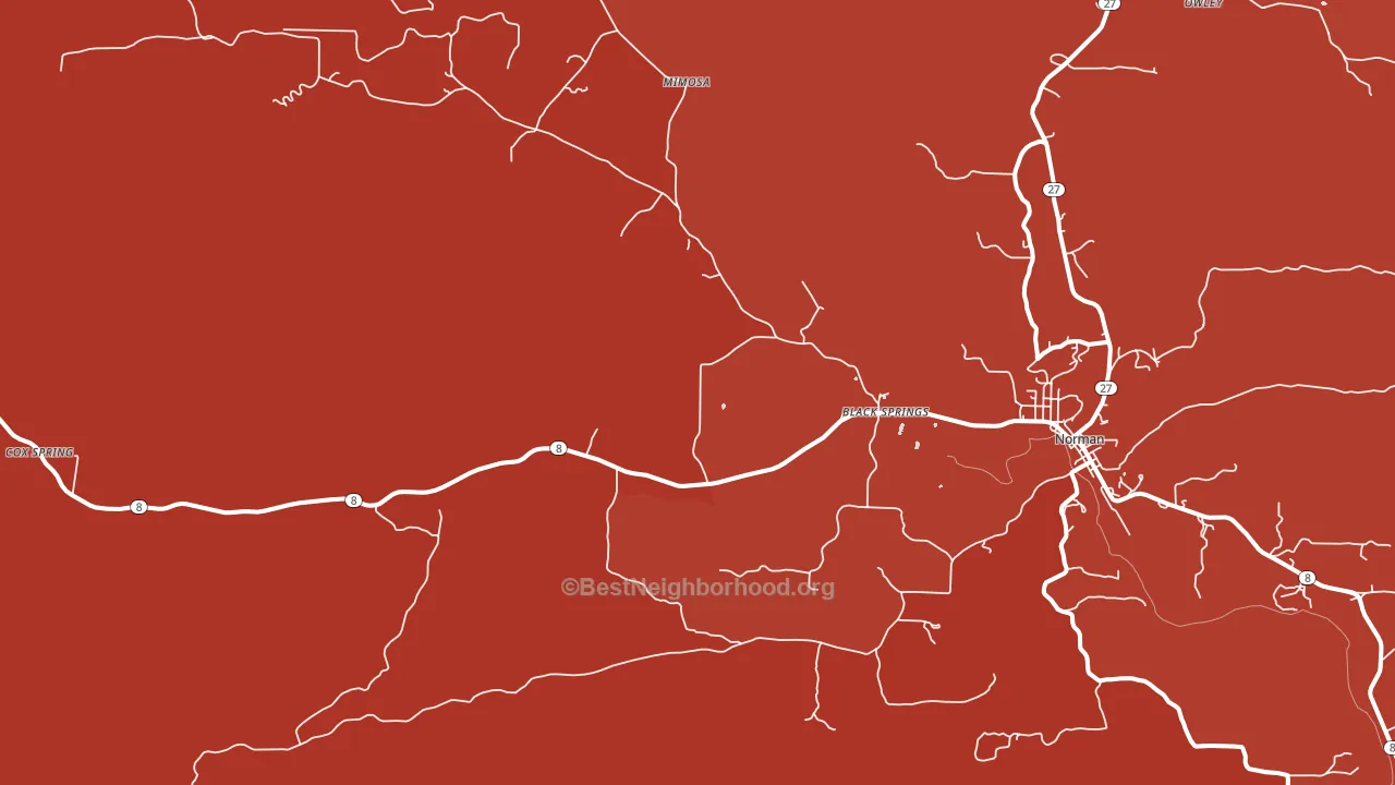Black Springs, AR block-group political-lean map