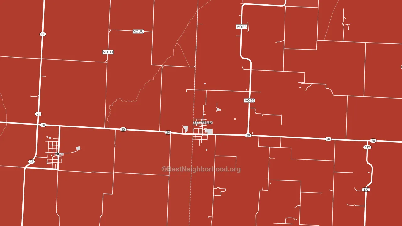 Blackburn, MO block-group political-lean map