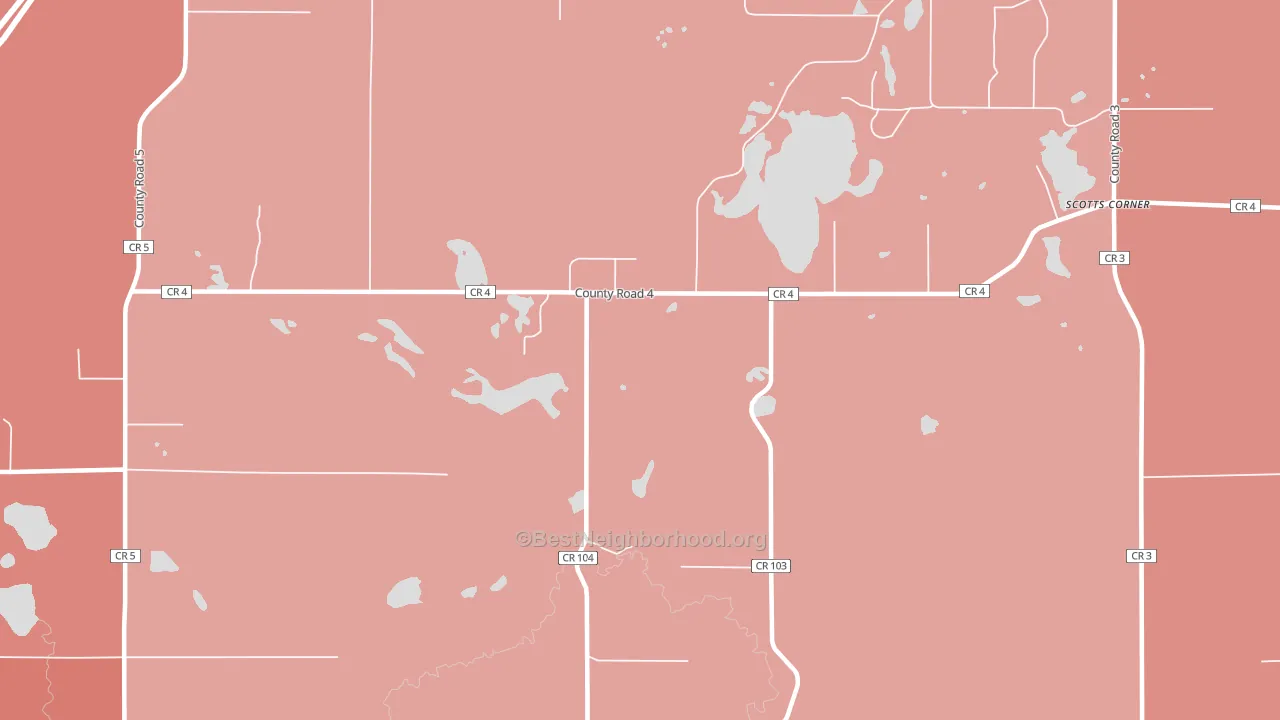 Blackhoof, MN block-group political-lean map