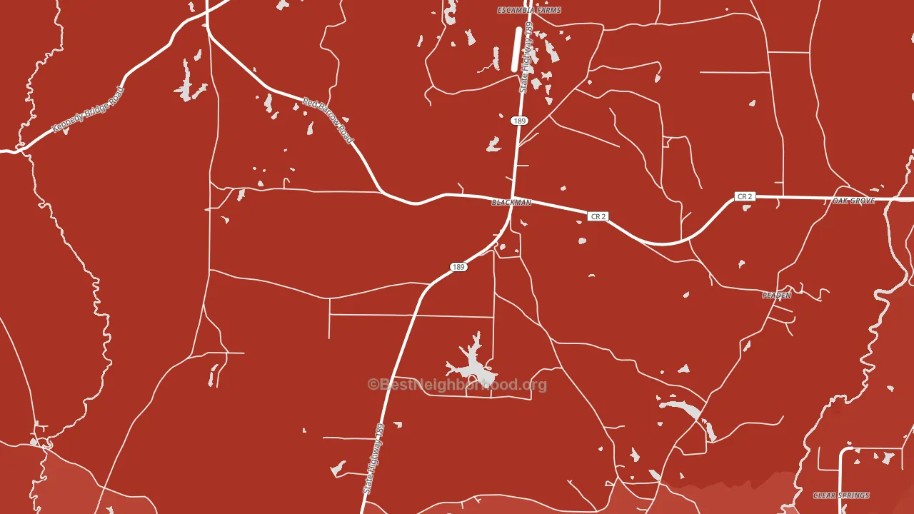 Blackman, FL block-group political-lean map