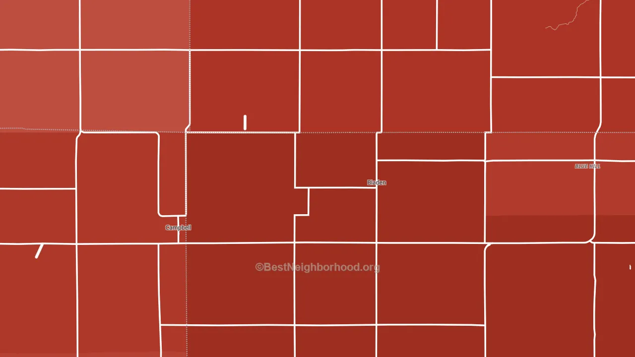 Bladen, NE block-group political-lean map