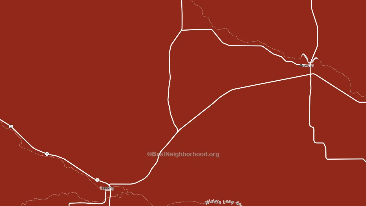 Blaine County, NE block-group political-lean map