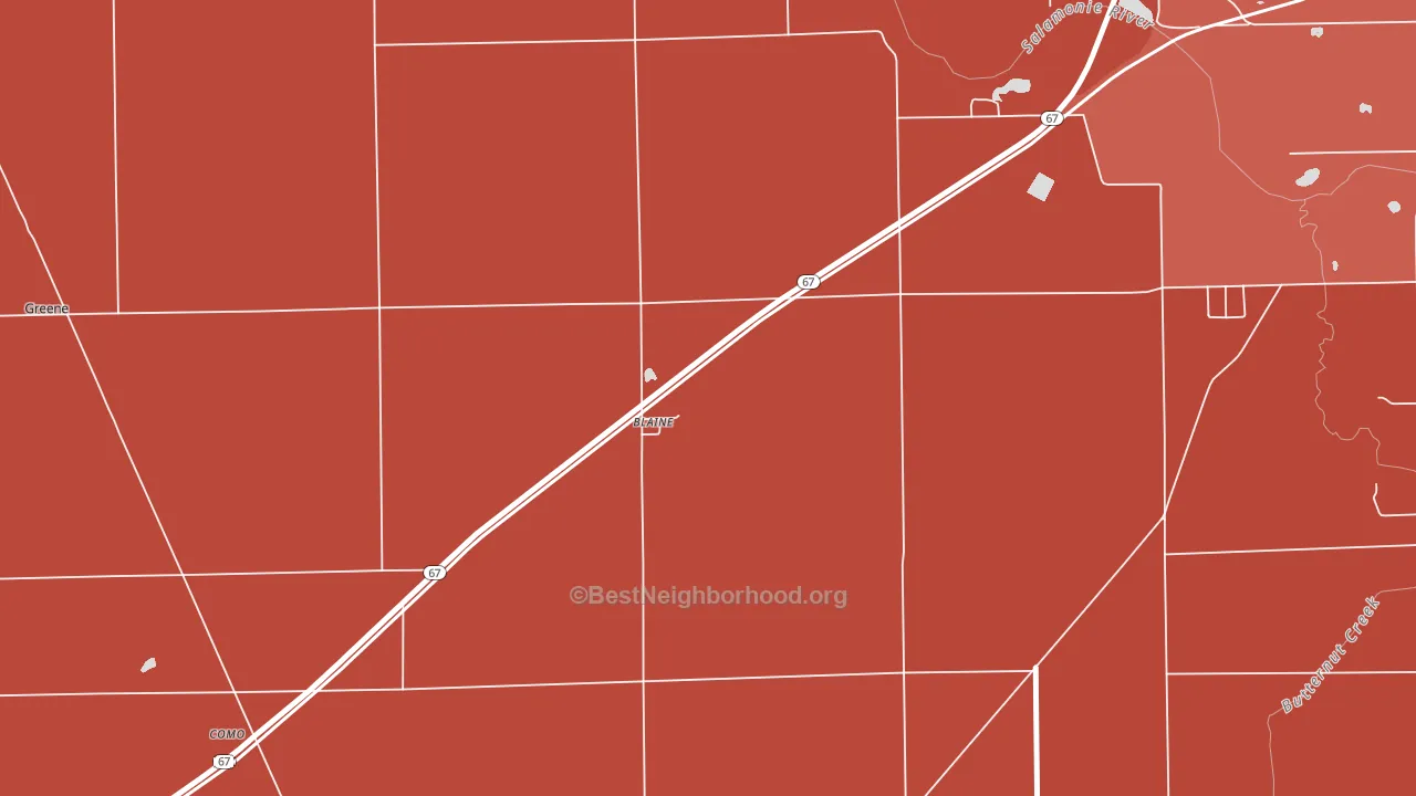 Blaine, IN block-group political-lean map