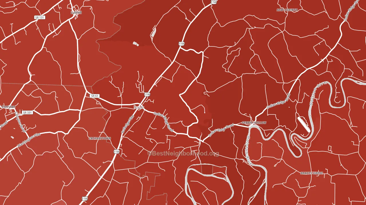 Blaine, TN block-group political-lean map