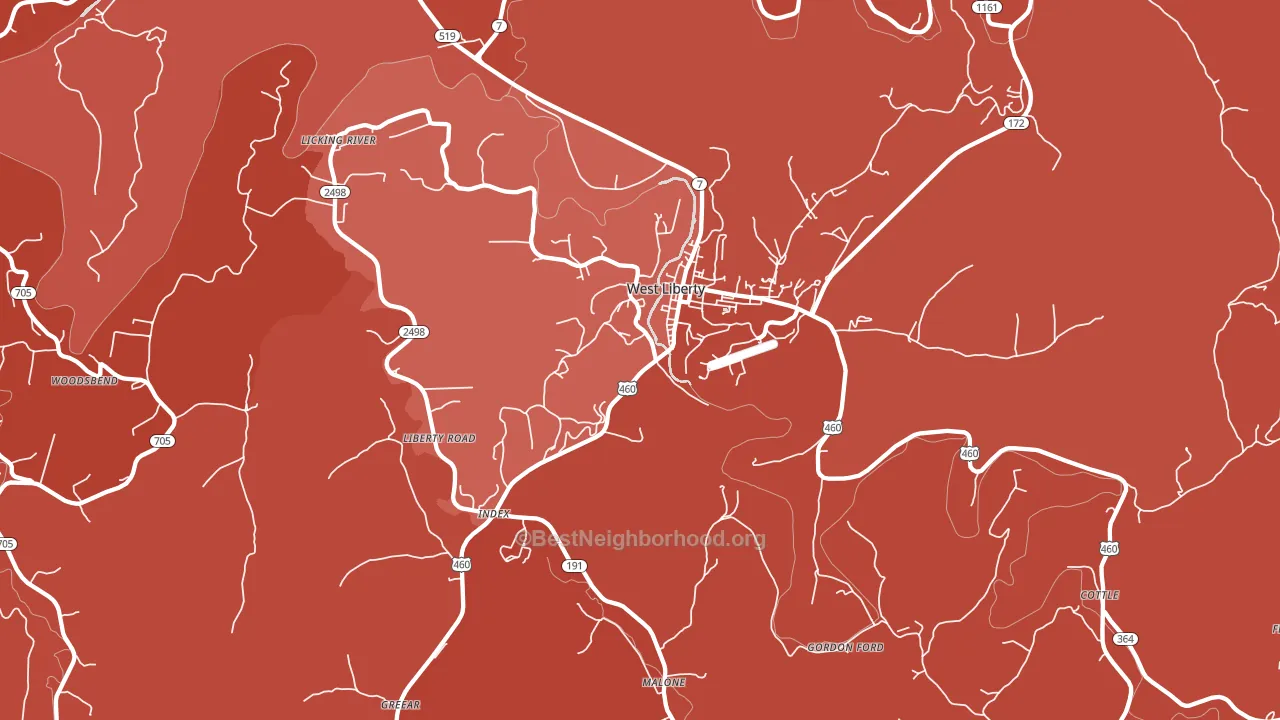 Blairs Mill, KY block-group political-lean map