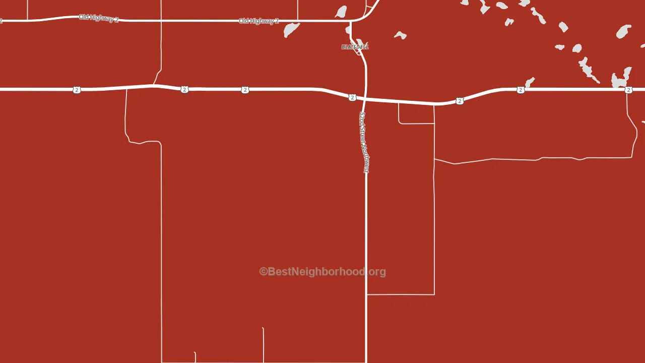 Blaisdell, ND block-group political-lean map