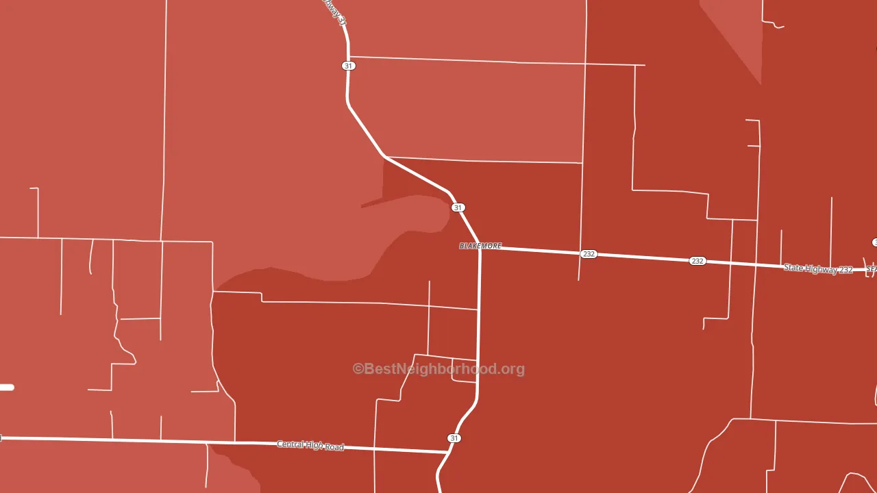 Blakemore, AR block-group political-lean map