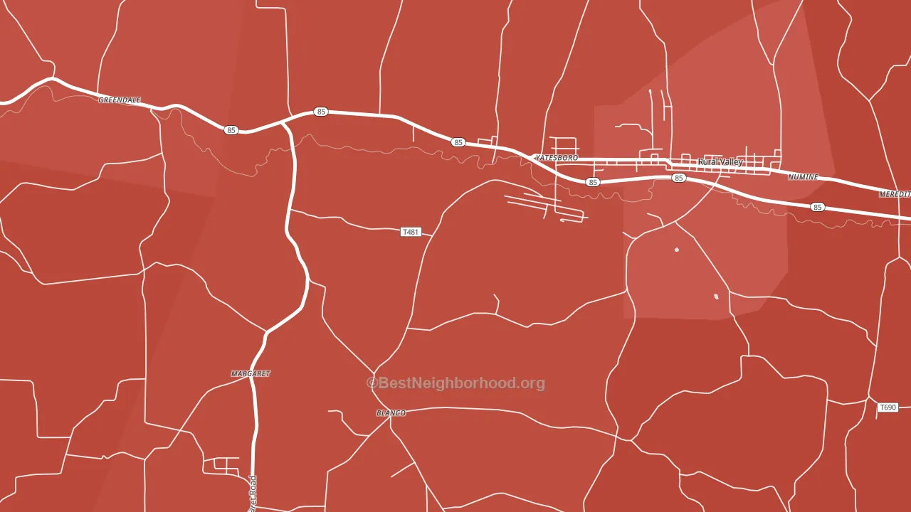 Blanco, PA block-group political-lean map